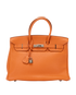 Birkin 35 In Orange Togo Leather, &pound;12,000, Handbags, Orange, Leather, Front view